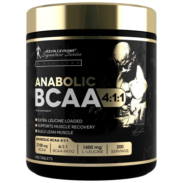 Kevin Levrone ANABOLIC BCAA 4:1:1 400 tablets | Enhanced Endurance | Designed for High-Intensity Training & Active Lifestyles | Supports Quick Muscle Recovery | 200 Serving | GLDIA6870