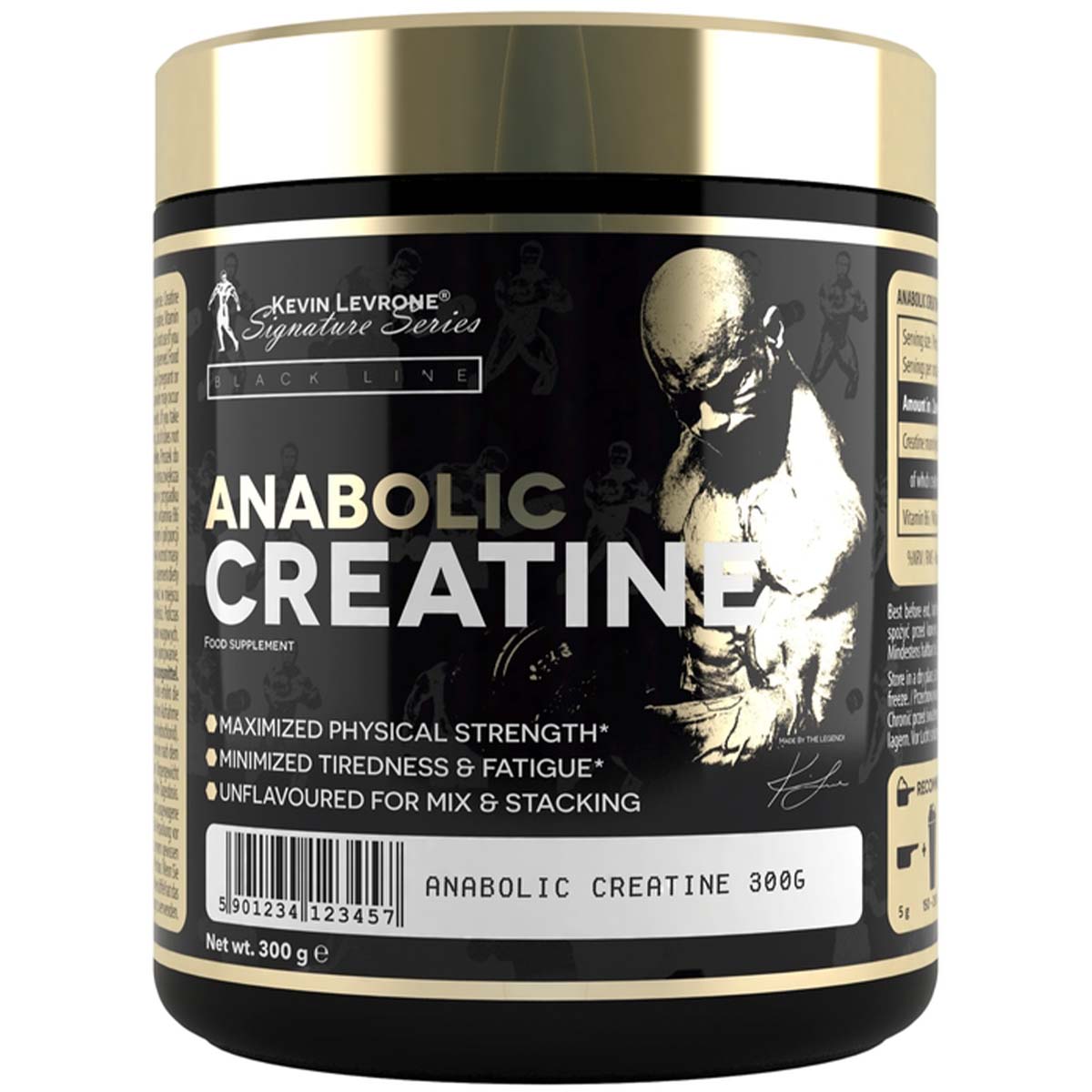 Kevin Levrone Anabolic Creatine, Unflavored, 300 G, Maximized Physical Strength | IADEP4689