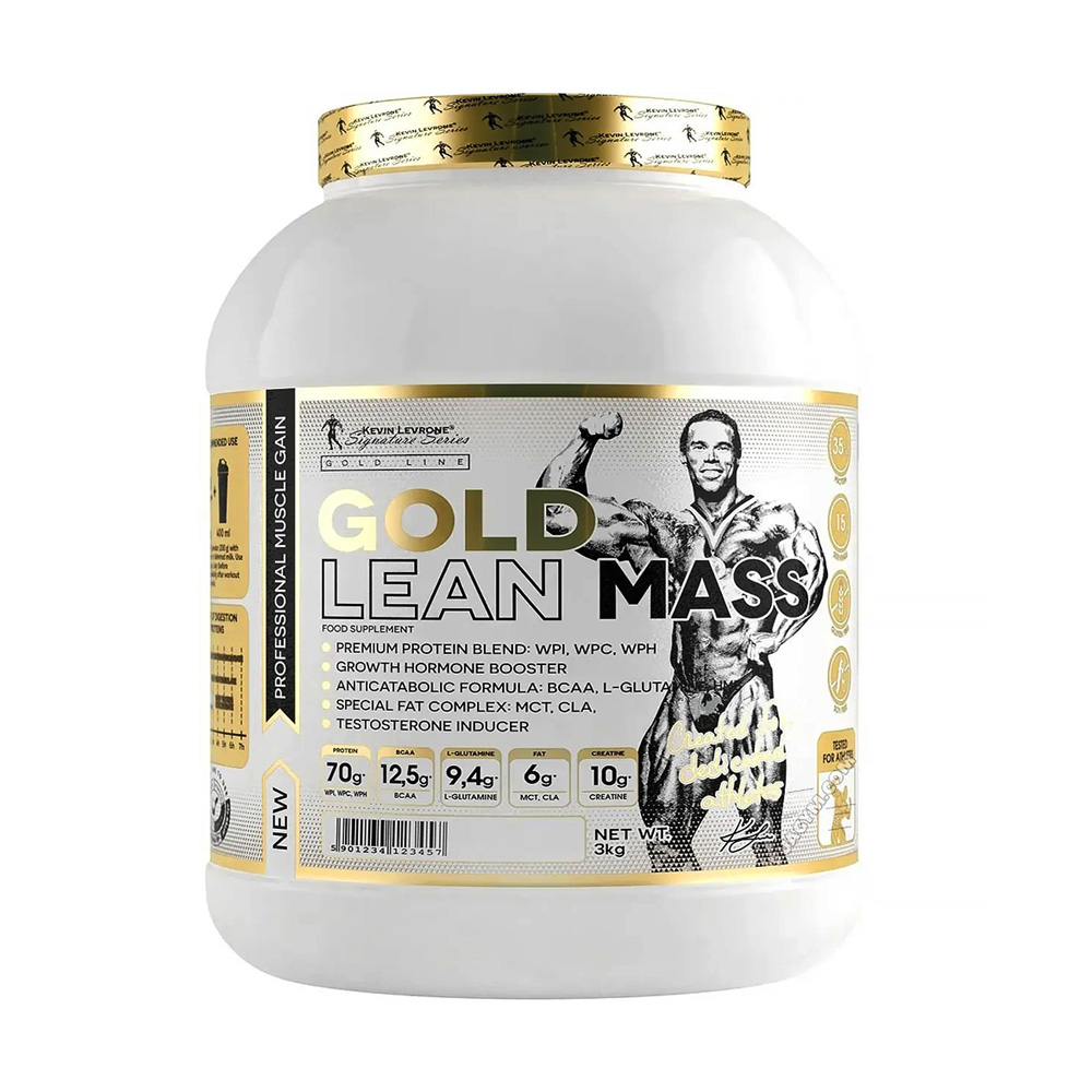 Kevin Levrone Gold Lean Mass, Chocolate, 3 Kg, 70g of Protein Per Serving | VIZPN5830